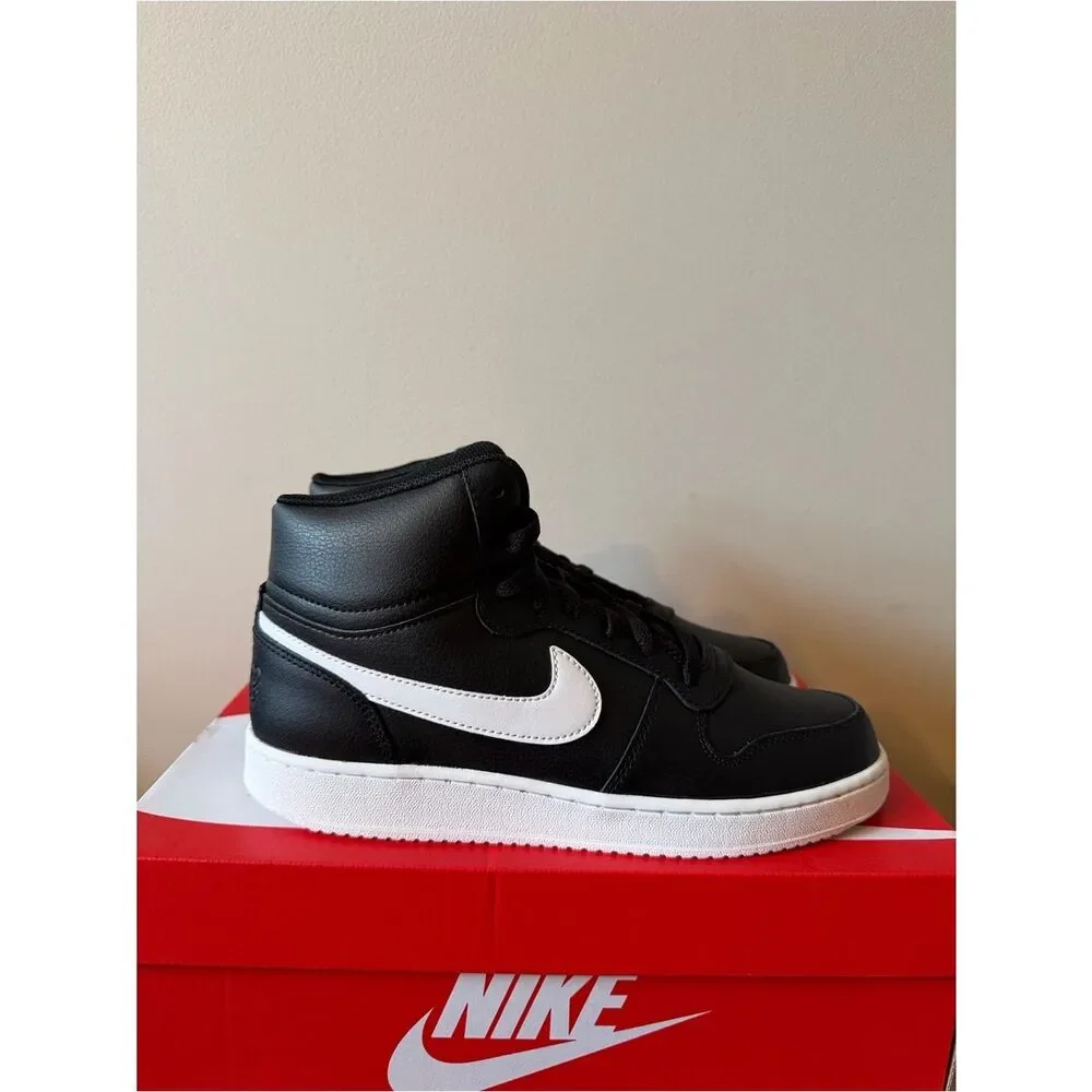 Nike Ebernon Mid Black White AQ1773-002 Men’s Size 9.5